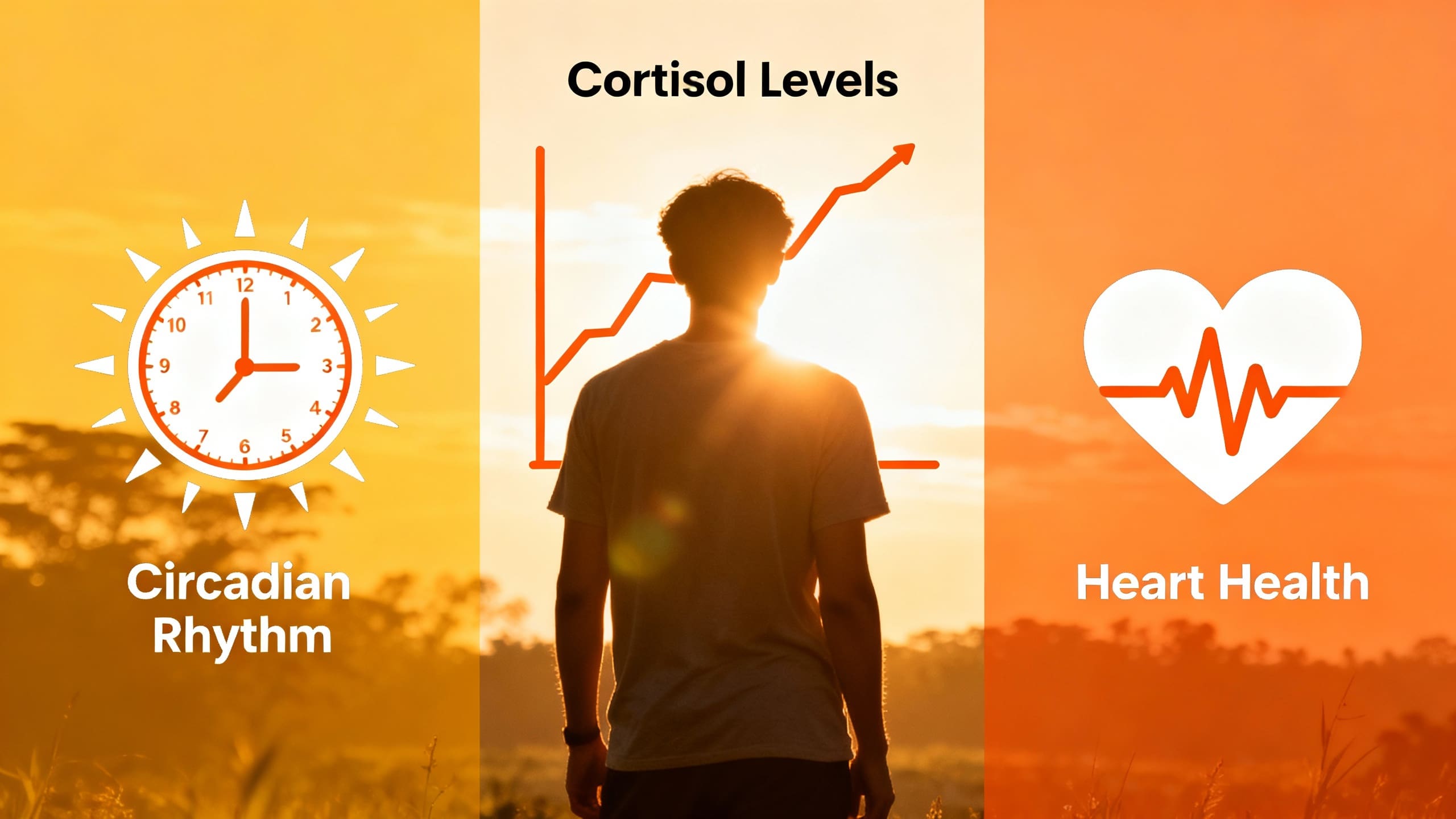 Morning sunlight and its effect on circadian rhythm, cortisol levels, and heart health