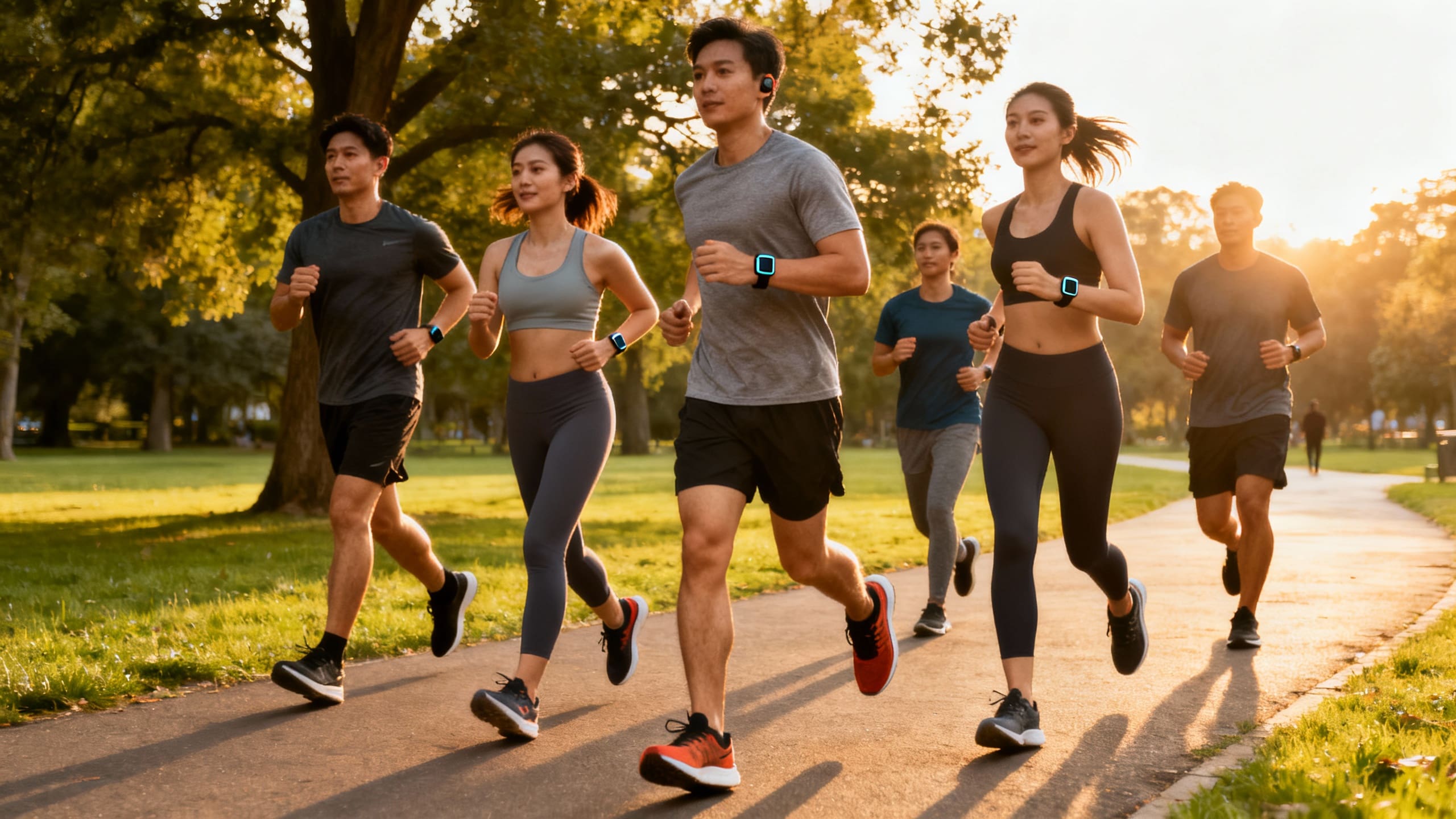 People participating in brisk walking for optimal heart health and blood pressure control